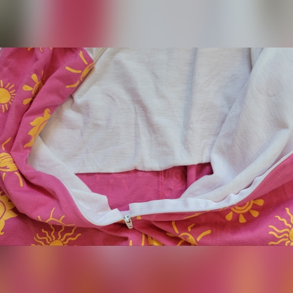 Vintg Early 90's Romper Girls 16/ Women's XS Pink w/90's Style Sun Built-in Tee - Picture 6 of 14